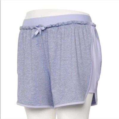 Tek Gear workout short Woman’s size 2XL isadora purple pull on mid-rise - Image 1 of 4