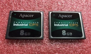 Apacer, Industrial Grade AP-CF008GR9NS-NRA, TWO CF5 8GB Cards, CLEAN, FORMATED. - Picture 1 of 4