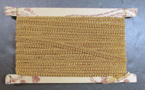4x Trim/Fabric  Gimp Braid (Gold, Brown, White)/Wool Plaid (Light Brown)-AN54