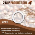 White Silicone Rubber Seals for Espresso Maker Cups Fits 2/4/6/9 Cup Pots