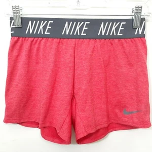 Nike Dri Fit 910252-823 Girls Pink Elastic Waist Trophy Training Shorts Size M - Picture 1 of 8