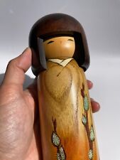 18.5cm Japanese traditional Sosaku Kokeshi Doll/ Signed : Usaburo From Japan
