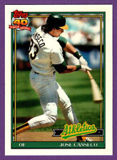 Jose Canseco Oakland Athletics 1991 Topps Baseball Tiffany Glossy Parallel #700
