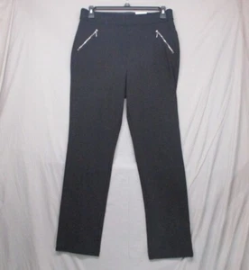 INC Black Elegant Modern Drawstring Soft Pants Womens Size 14 - Picture 1 of 13