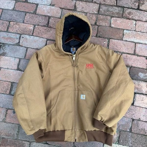 Carhartt Herren Duck Jacket J140BRN Thermo Lined Hooded Coat Gr. XL Workwear - Bild 1 von 9