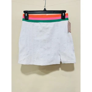 Falda Tenis Beach Riot Blanca Chevron Pequeña Colorida Rayas Cintura Talla Pequeña S - Imagen 1 de 4