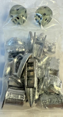 MONOPOLY 70th Anniversary Edition 12 Tokens + 2 Dice Replacement Pieces NEW - Image 1 of 3