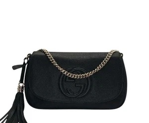 Bolso Bandolera Gucci Piel de Becerro Guijarro Mediano Soho Solapa - Imagen 1 de 7