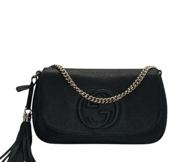 Gucci Pebbled Calfskin Medium Soho Flap Crossbody Bag - Image 1 of 4