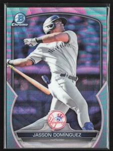 Jasson Dominguez 2023 Bowman Chrome Aqua Pink Vapor Wave Refractor /125 #BCP-225 - Picture 1 of 2