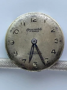 Vintage ONSA Watch Movement & Dial (25.9mm) 17 Jewels Swiss Made Parts Repair - Picture 1 of 8