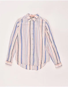 PEPE JEANS Womens Loose Fit Shirt UK 6 XS Multicoloured Striped Cotton AR62 - Picture 1 of 3