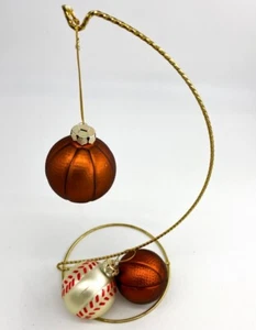Vintage Glas Weihnachtsschmuck Sport Basketball Baseball Menge 3 - Bild 1 von 1