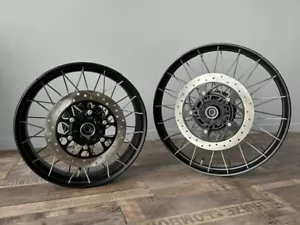 ROYAL ENFIELD Tubeless Spoke Laced Wheel Set Complete, Black, 450 Himalayan - Foto 1 di 9