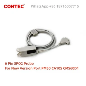 New 6 Pin SPO2 probe Pulse Oximeter Blood Oxygen Sensor For PM50 CMS60D1 CA10S - Picture 1 of 3