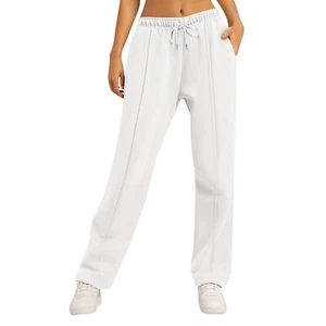 Women's Winter Wide Leg Sweatpants Solid Color Casual Drawstring Pants Fleece - Bild 1 von 30