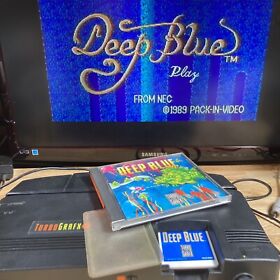 Deep Blue (TurboGrafx-16, 1989) Case, Manual, And HuCard