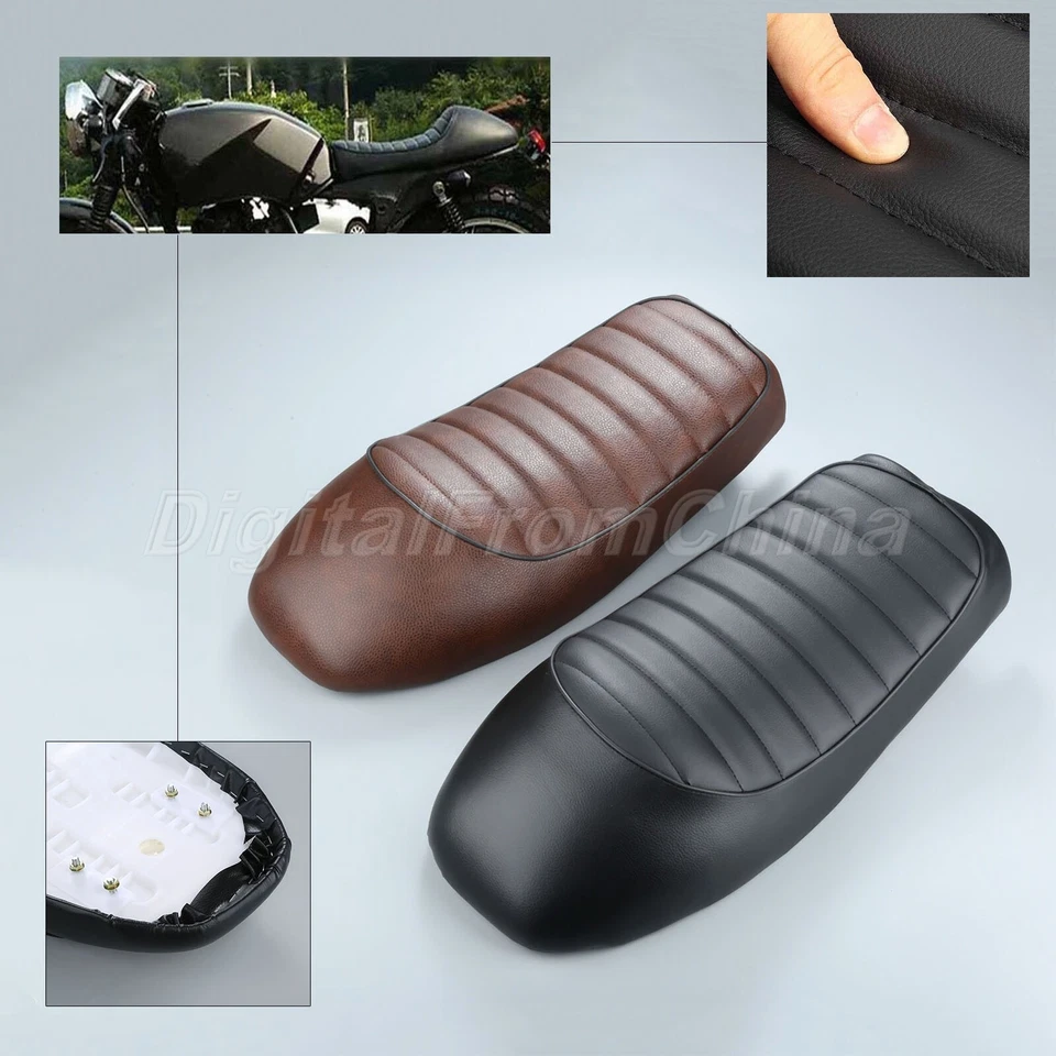 Cojín de asiento Humpsaddle marrón café racer vintage para motocicleta Honda SL70 SL175 Foto 1 de 1