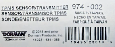 TPMS Sensor Dorman 974-002 - Image 1 of 4