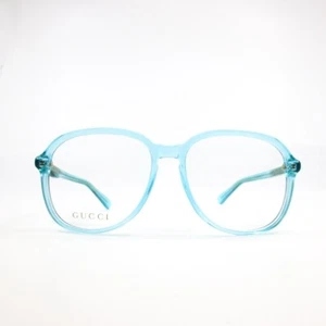 Gucci GG0259O 003 Eyeglasses Womens Clear Blue Round full rim 55-16-140 - Picture 1 of 12