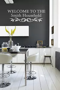 Apellido personalizado bienvenido a nuestro hogar... ¡Pegatinas de pared calcomanías de pared!¡! - Imagen 1 de 2