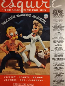 RAR Esquire 1942 Front Cover und AD für DOBBS HATS WWII Ära - Bild 1 von 2