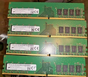 Micron 32GB (4x8GB) PC4-2400T DDR4 2400Mhz Memory RAM Kit MTA8ATF1G64AZ-2G3E1 - Picture 1 of 1