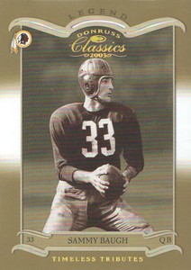 2003 Donruss Classics Football Timeless Tributes #145 Sammy Baugh /150