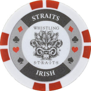 WHISTLING STRAITS-BLACKWOLF RUN (White/Red/Black) Poker Chip