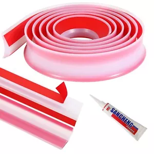 67 Inch Shower Threshold Water Dam Transparent Self-Adhesive Water Block Barrier - Picture 1 of 7