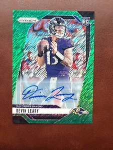 2024 Panini Prizm Auto Rc Devin Leary Green Shimmer 5/5 327 - Picture 1 of 2