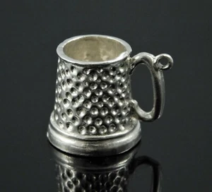 Vintage massiv Silber Charm für Armband Trinkkrug  - Bild 1 von 10