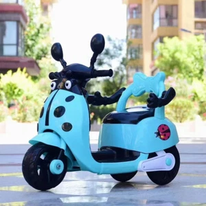 Bumblebee Kids Unisex Electric Ride on Car Scooter Bike lights/Music 2-9Yr Green - Picture 1 of 8