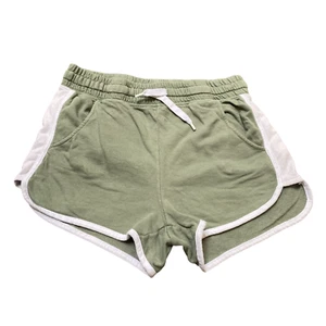 H&M Sprinter Running Shorts Girls 23W Green Stretch Drawstring Athletic Gym Fit - Picture 1 of 2
