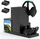Vertical Cooling Stand With Fan For Xbox Series X Console And Controller Charger
