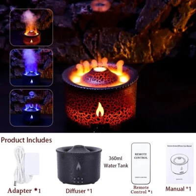 Difusor humidificador de aceite esencial aroma llama de aire aromaterapia USB niebla LED Foto 1 de 4