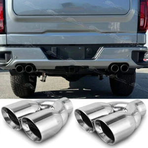 2X 2.5" In 3.5" Out 9.5" Double Wall Dual Exhaust Tips For GMC Sierra 1500 99-25 - Bild 1 von 9