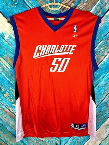 Vintage Reebok NBA Charlotte Bobcats Emeka Okafor Men's Jersey XL #50 Cover