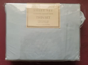 Fashion Collection Microfiber 3 Piece Twin Bed Sheet Set - Blue - Picture 1 of 6