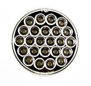 4" Inch White 24 LED Round Backup Reverse Tai Light + 3 Wire Plug- Qty 1 - Picture 1 of 6