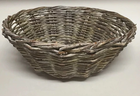 Large Woven Handmade Accent Basket Rustic 16” Cover