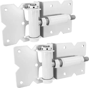 PVC Gate Hinges (Pair) White Gate Temporary Fence Portable Fencing Stainless 304 - Picture 1 of 12