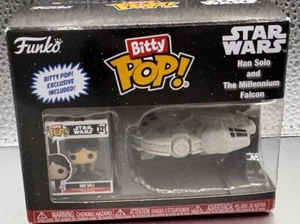 Funko Bitty Pop! Star Wars Han Solo with Millennium Falcon - Picture 1 of 4