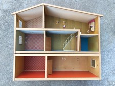 Casa Delle Bambole Vintage Legno Epoca Con Mobili Arredamento Legno