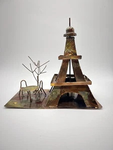 Vintage Eiffel Tower Copper Music Box by George Good Paris France 7.5” Figurine - Picture 1 of 15