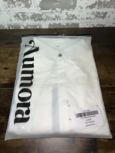 NWT! Aumora Long Sleeve Collared Button Down Long Tail Top - White Size XL - Picture 1 of 7
