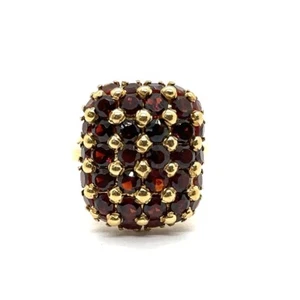 Almandine Garnet Lady's Stone Ring 18K Yellow Gold 9.6g Size:6 (EPJ026089) - Picture 1 of 7