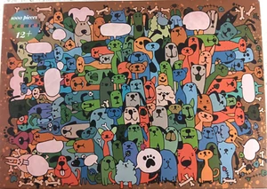 Puppies' Party 1000 Piece Jigsaw Puzzle with Poster Bgraamiens Brain Games - Picture 1 of 4