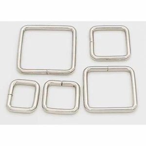 Chrom Quadrat Metall Ring Schnalle Leder Handtasche Geldbeutel Griff - Bild 1 von 5