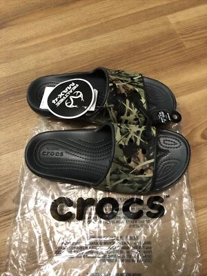 NEW! CROCS Classic Realtree Slide Sandal, Size 6 Mens, Size 8 Womens. - Image 1 of 3